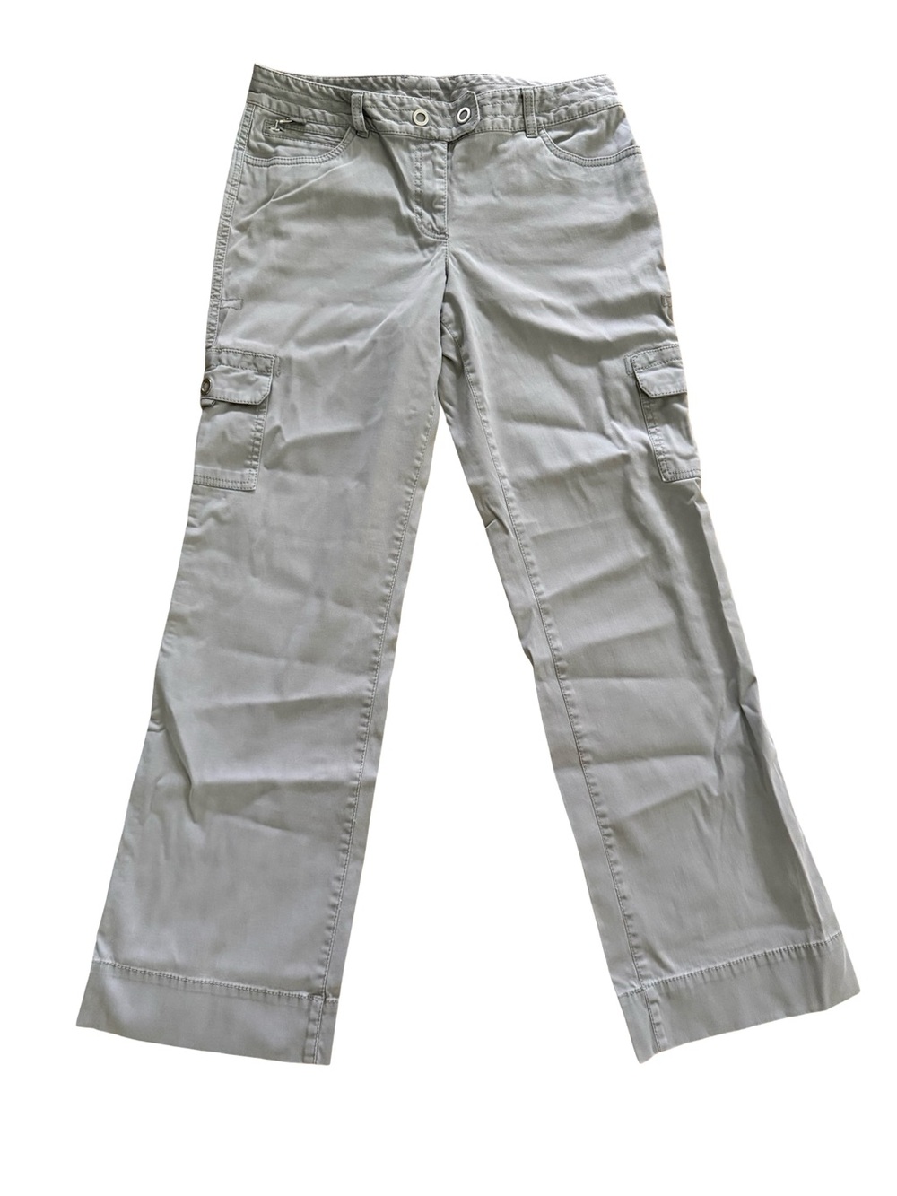 LOFT Gray Utility Cargo Pants Straight Leg Casual Women’s Size 6